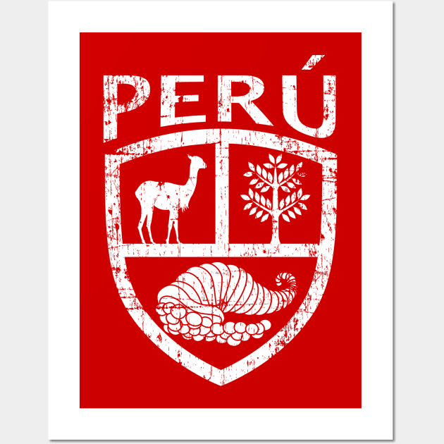 Perú - Escudo - Grunge Wall Art by verde